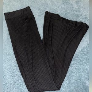 Womens rib knit flare bottoms